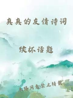 真真的友情詩(shī)詞